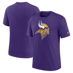 Minnesota Vikings Rewind Logo Tri-Blend T-Shirt - Purple T-shirts