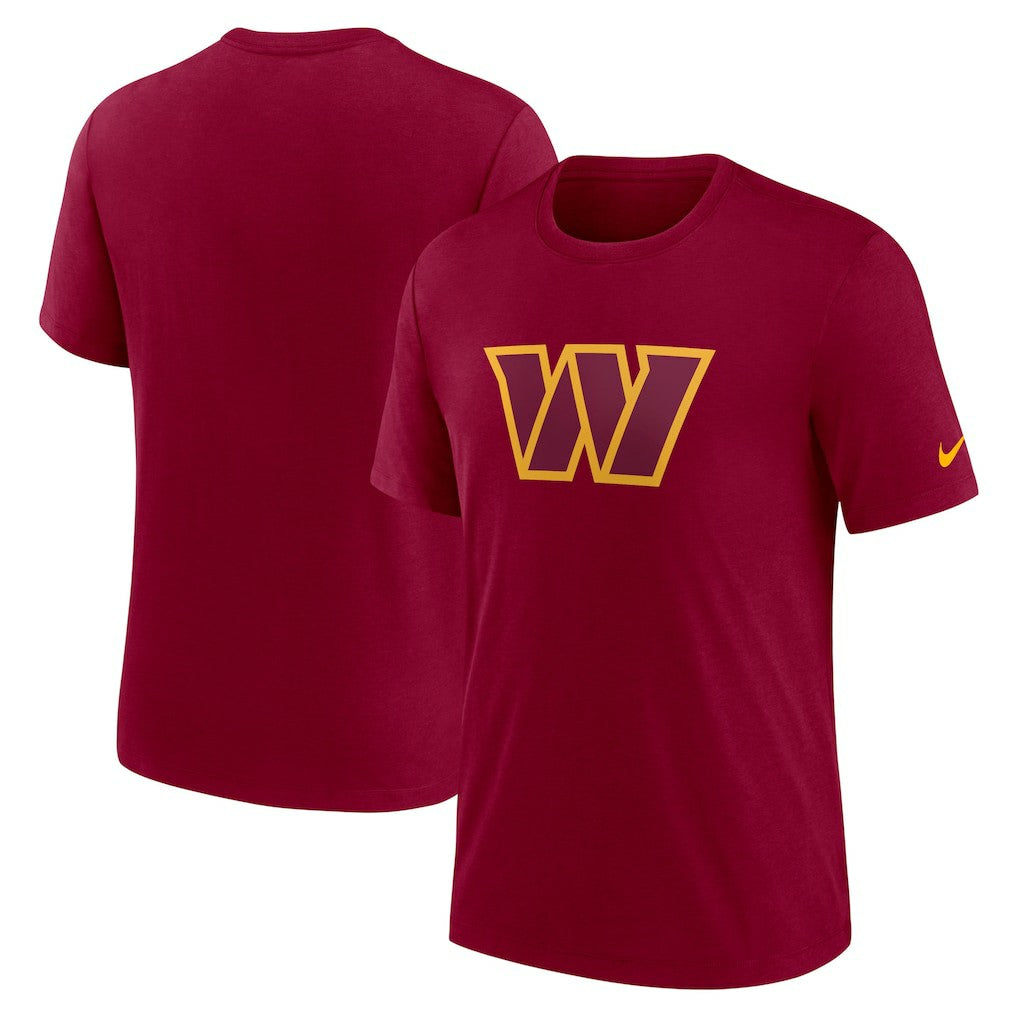 Washington Commanders Rewind Logo Tri-Blend T-Shirt - Burgundy T-shirts