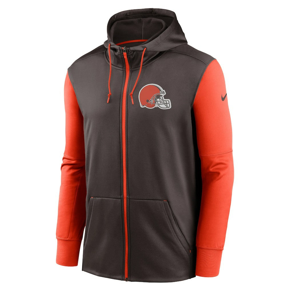 Cleveland Browns Performance Full-Zip Hoodie - Brown Hoodies