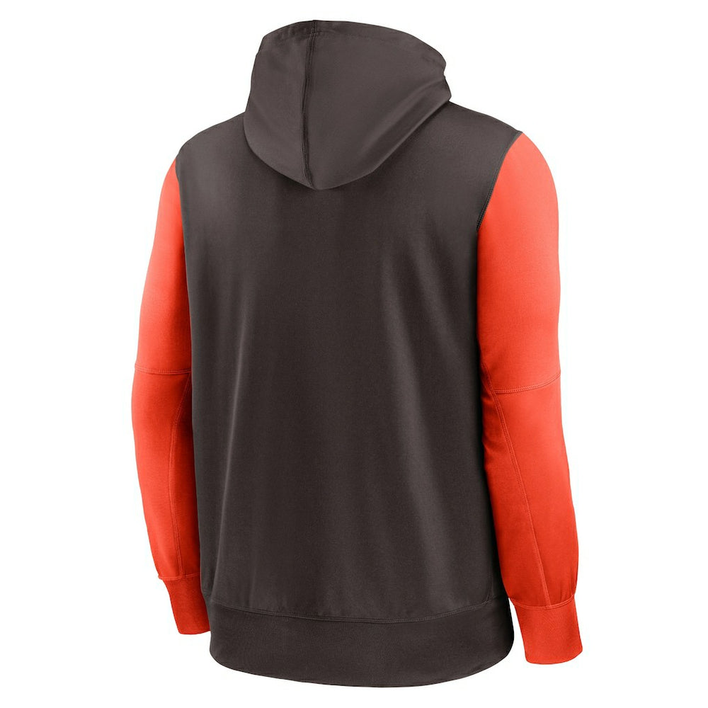 Cleveland Browns Performance Full-Zip Hoodie - Brown Hoodies