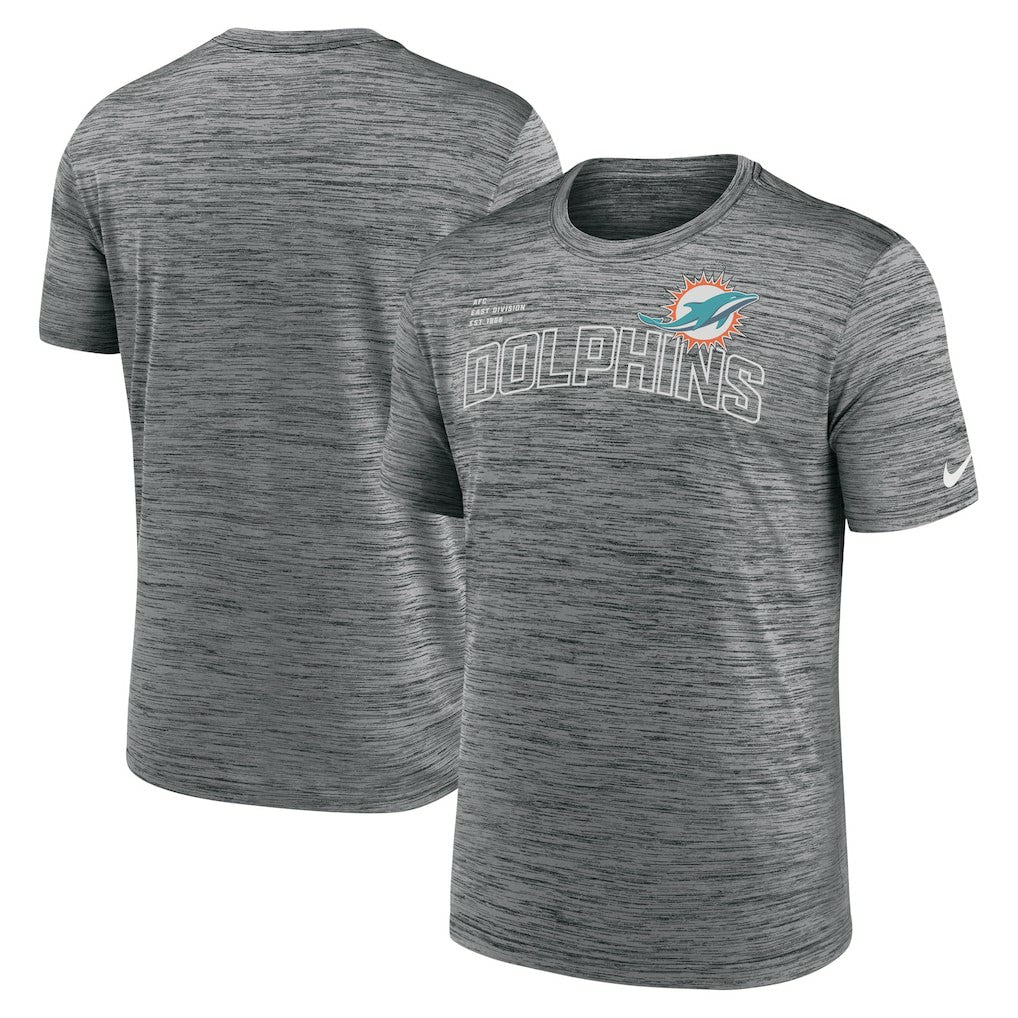 Miami Dolphins Velocity Arch Performance T-Shirt - Anthracite T-shirts