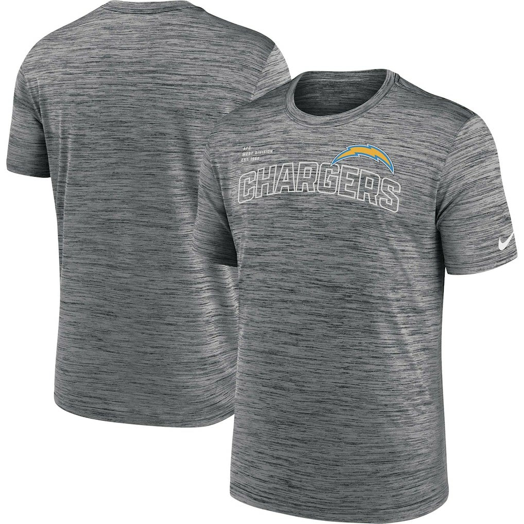 Los Angeles Chargers Velocity Arch Performance T-Shirt - Anthracite T-shirts