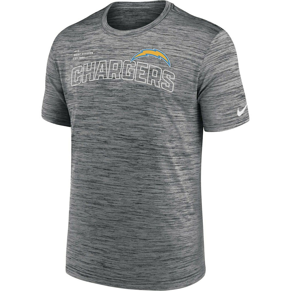 Los Angeles Chargers Velocity Arch Performance T-Shirt - Anthracite T-shirts