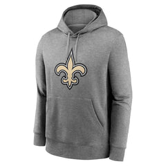 New Orleans Saints Big & Tall Rewind Club Fleece Pullover Hoodie - Heather Charcoal Hoodies