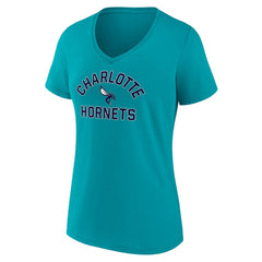 Charlotte Hornets Women's Overtime Team V-Neck T-Shirt Aqua