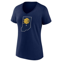 Indiana Pacers Women's Alternate Logo V-Neck T-Shirt Navy