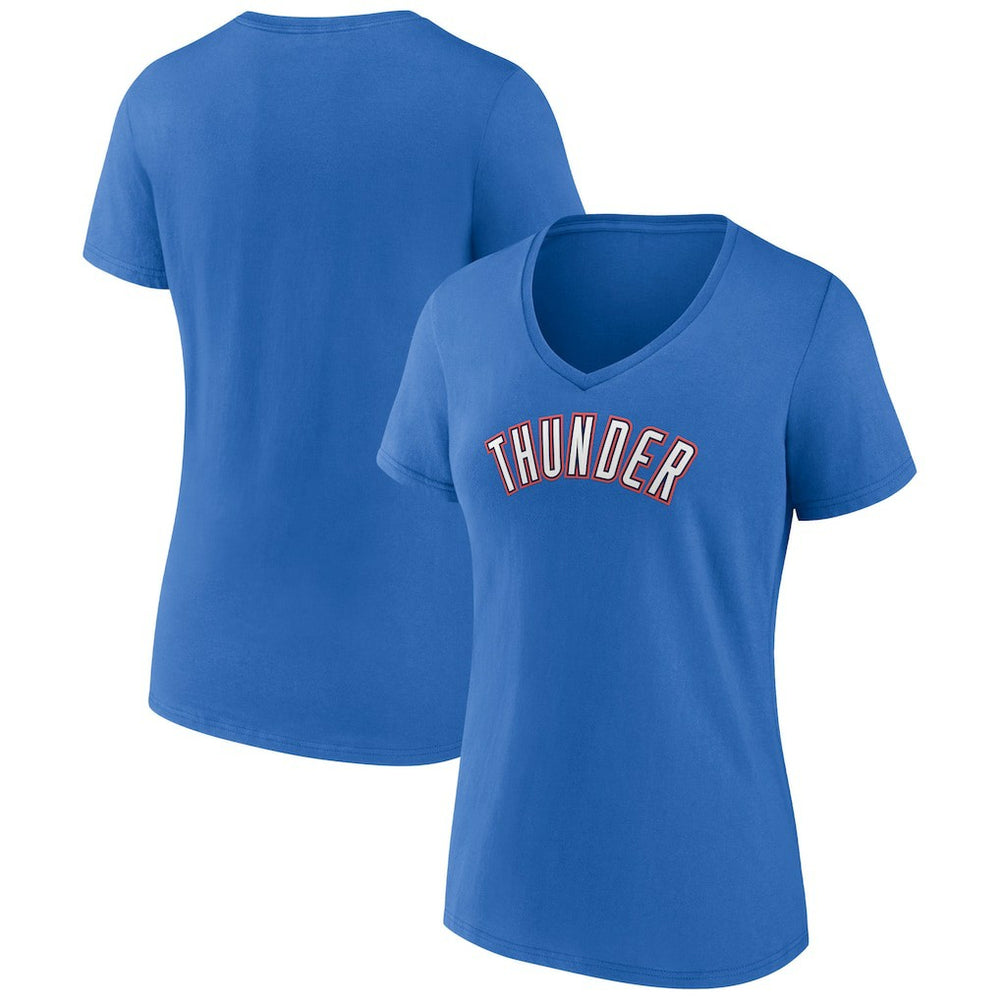 Oklahoma City Thunder Women's Alternate Logo V-Neck T-Shirt Blue outlet