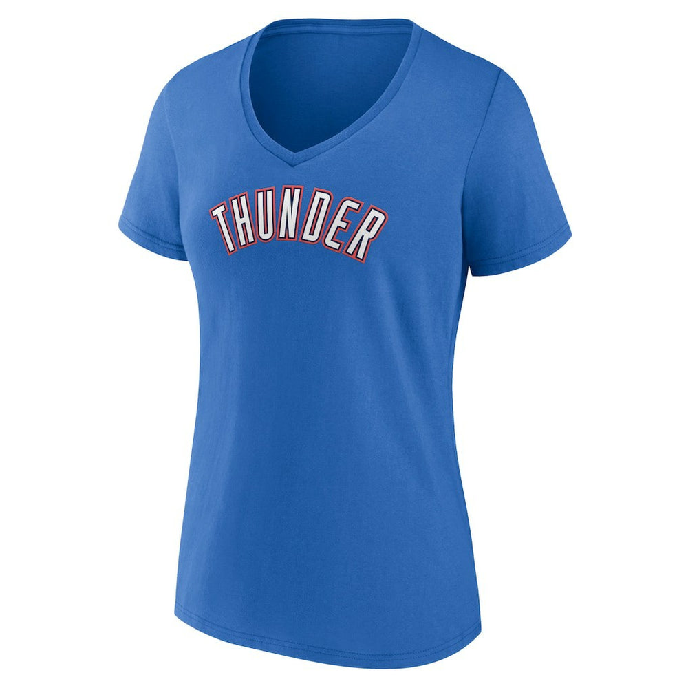 Oklahoma City Thunder Women's Alternate Logo V-Neck T-Shirt Blue outlet