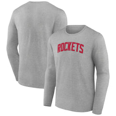Houston Rockets Alternate Logo Long Sleeve T-Shirt Gray