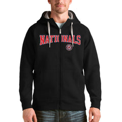 Washington Nationals Antigua Team Logo Victory Full-Zip Hoodie - Black Hoodies
