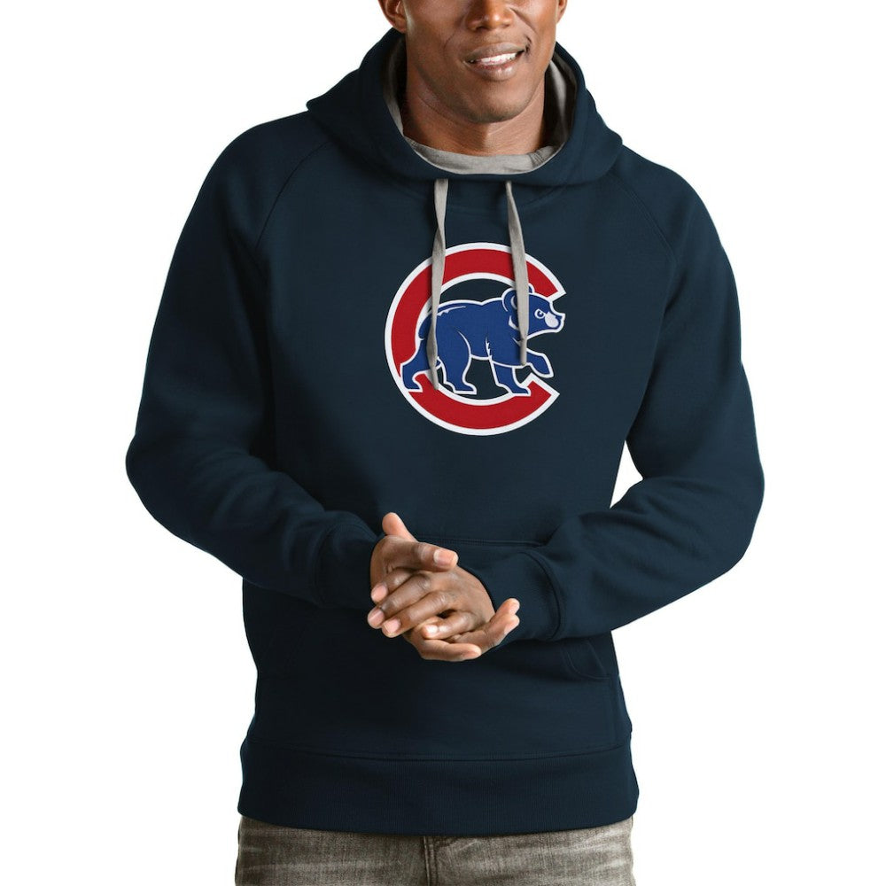 Chicago Cubs Antigua Victory Pullover Team Logo Hoodie - Navy Hoodies