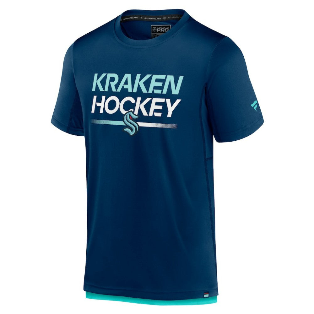 Seattle Kraken Fanatics Authentic Pro Tech T-Shirt - Deep Sea Blue | US 5100416