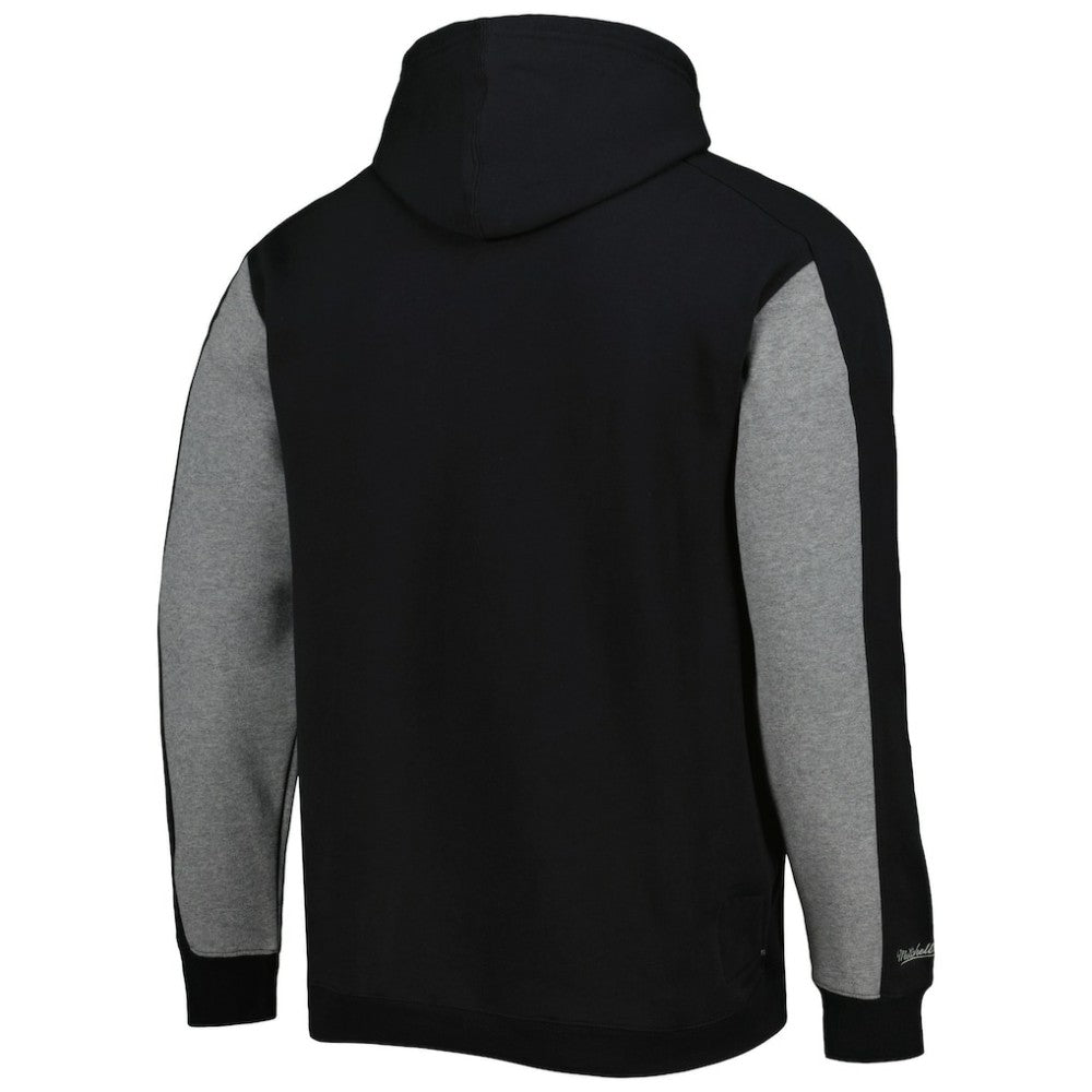 Chicago White Sox Mitchell & Ness Colorblocked Fleece Pullover Hoodie - Black/Gray Hoodies