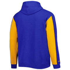 Milwaukee Brewers Mitchell & Ness Colorblocked Fleece Pullover Hoodie - Royal/Gold Hoodies