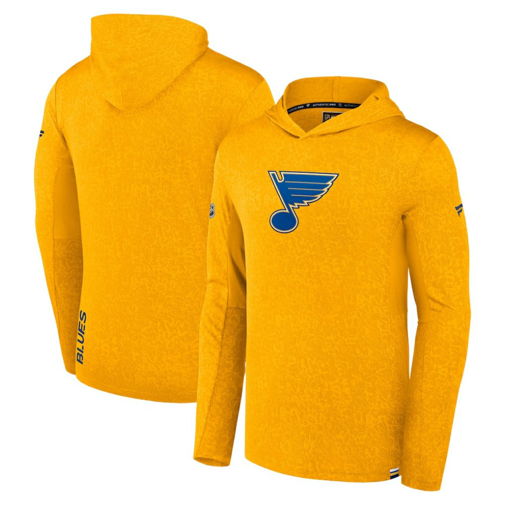 St. Louis Blues Fanatics Authentic Pro Pullover Hoodie - Gold | US 5100795