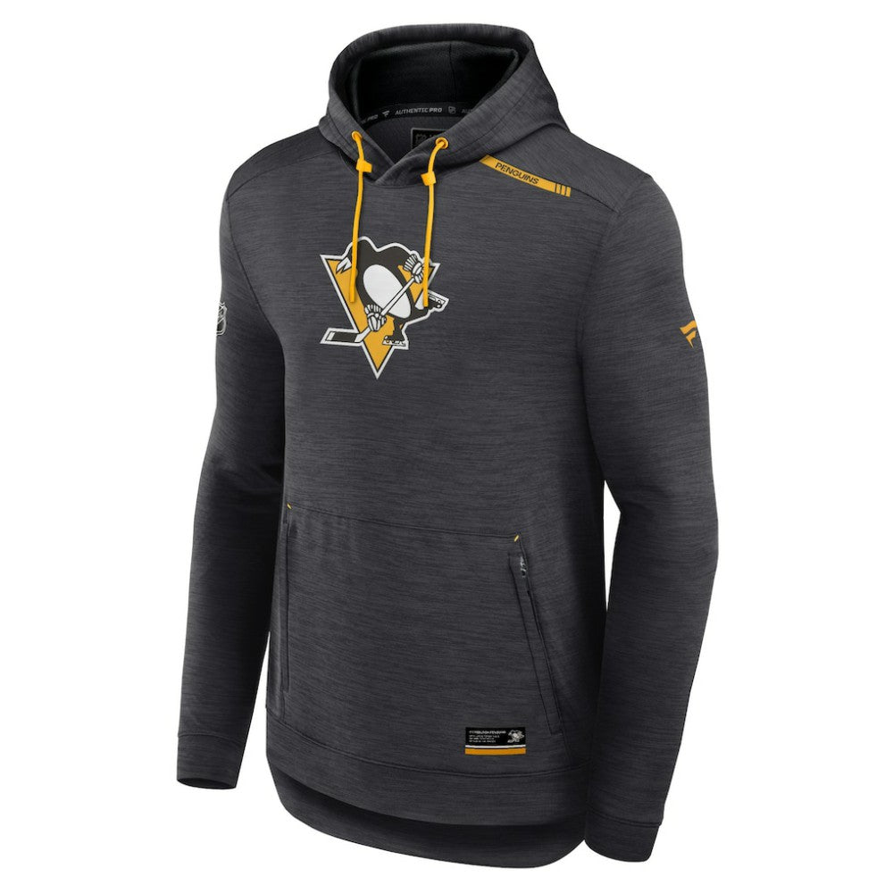 Pittsburgh Penguins Fanatics Authentic Pro Tech Pullover Hoodie - Heather Charcoal | US 5101370