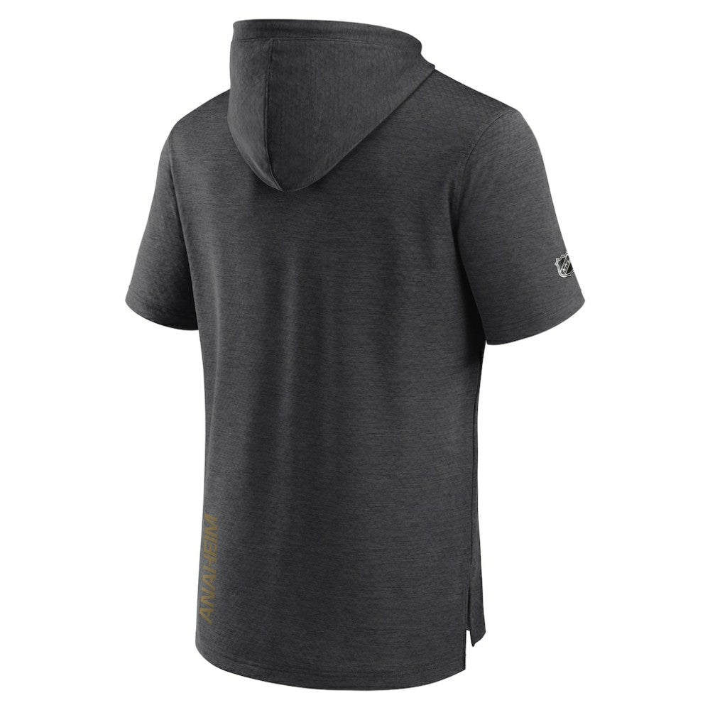 Anaheim Ducks Fanatics Authentic Pro Short Sleeve Pullover Hoodie - Heather Charcoal | US 5101484