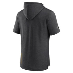 Anaheim Ducks Fanatics Authentic Pro Short Sleeve Pullover Hoodie - Heather Charcoal | US 5101484