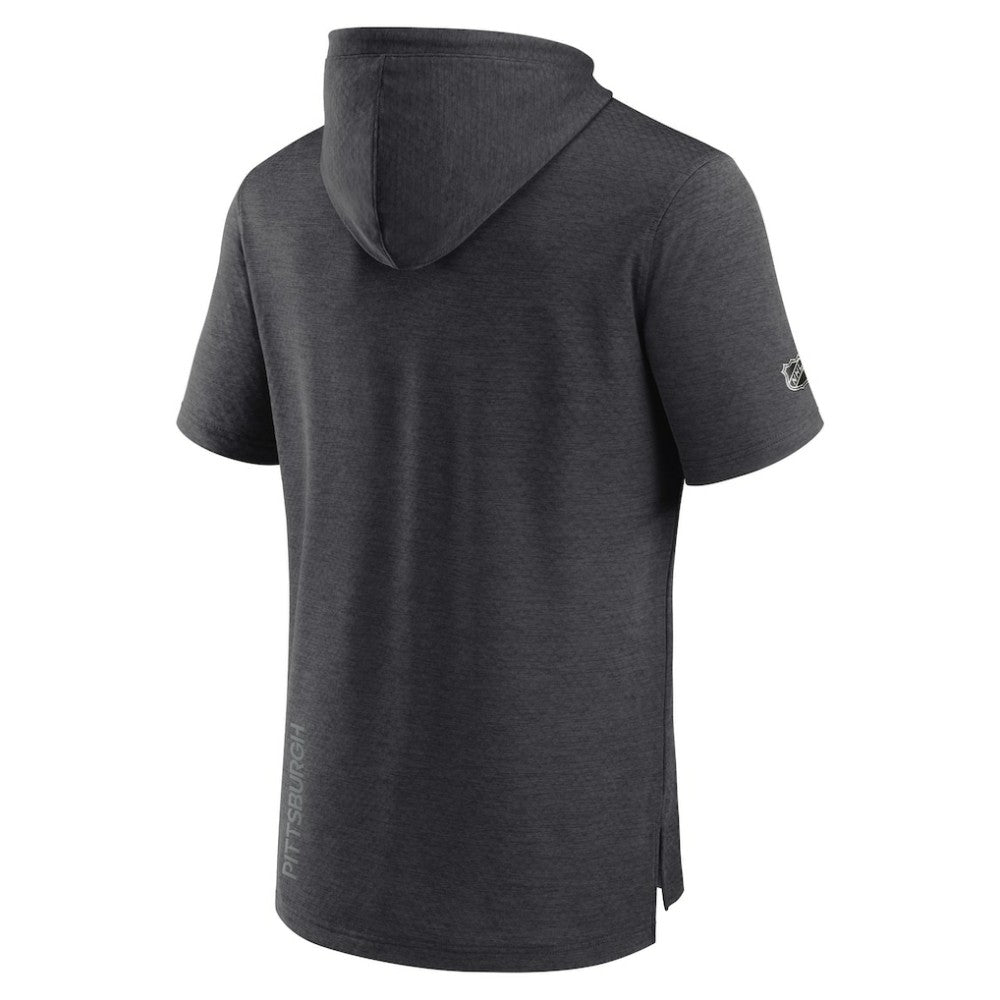 Pittsburgh Penguins Fanatics Authentic Pro Short Sleeve Pullover Hoodie - Heather Charcoal | US 5101492