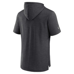 Pittsburgh Penguins Fanatics Authentic Pro Short Sleeve Pullover Hoodie - Heather Charcoal | US 5101492