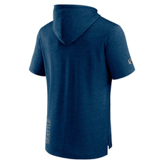 Seattle Kraken Fanatics Authentic Pro Short Sleeve Pullover Hoodie - Heather Navy | US 5101497