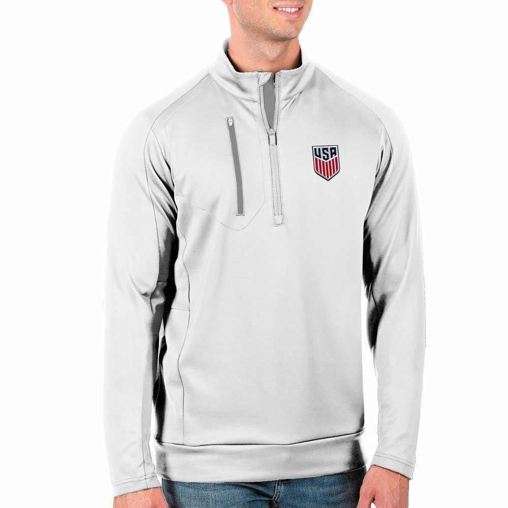 USMNT Antigua Generation Quarter-Zip Top White