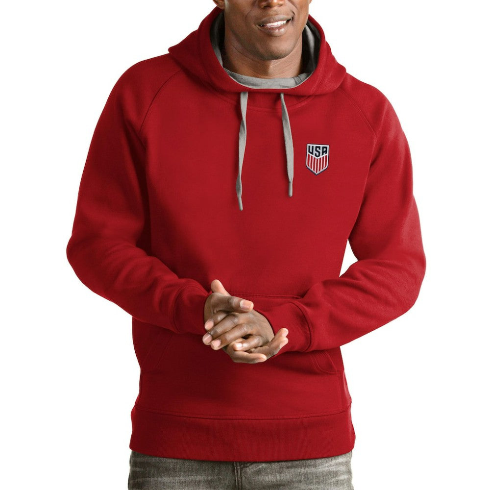 USMNT Antigua Victory Pullover Hoodie Red