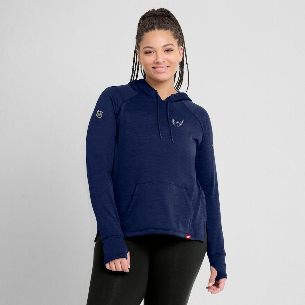 Washington Capitals Fanatics Women's Authentic Pro Pullover Hoodie - Heather Navy | US 5102205