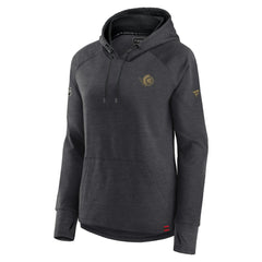 Ottawa Senators Fanatics Women's Authentic Pro Pullover Hoodie - Heather Charcoal | US 5102221