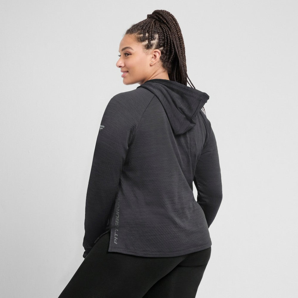 Pittsburgh Penguins Fanatics Women's Authentic Pro Pullover Hoodie - Heather Charcoal | US 5102226