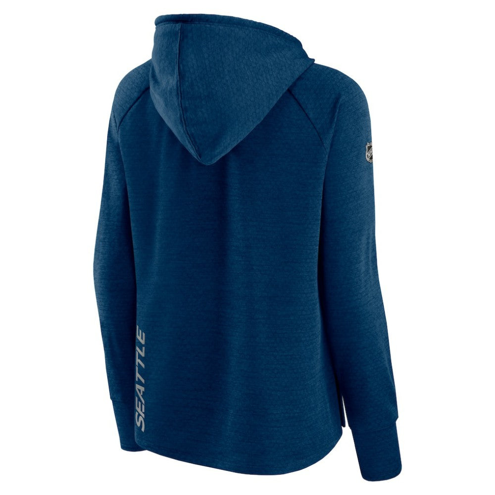 Seattle Kraken Fanatics Women's Authentic Pro Pullover Hoodie - Heather Deep Sea Blue | US 5102231