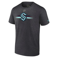 Seattle Kraken Fanatics Authentic Pro Secondary Logo T-Shirt - Heather Charcoal | US 5103322