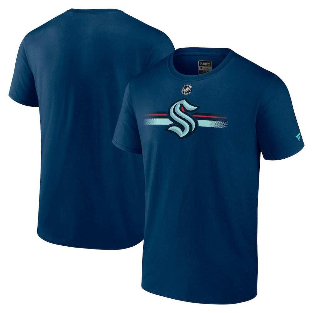 Seattle Kraken Fanatics Authentic Pro Secondary Logo T-Shirt - Deep Sea Blue | US 5103346