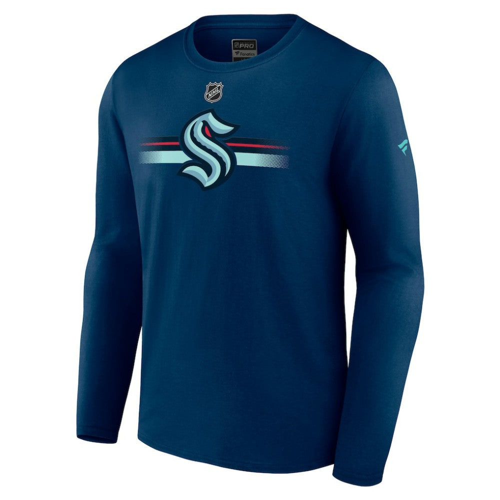Seattle Kraken Fanatics Authentic Pro Secondary Long Sleeve T-Shirt - Deep Sea Blue | US 5103701