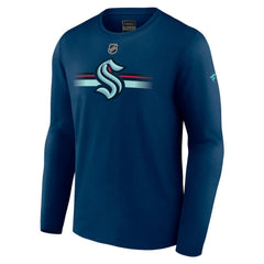 Seattle Kraken Fanatics Authentic Pro Secondary Long Sleeve T-Shirt - Deep Sea Blue | US 5103701