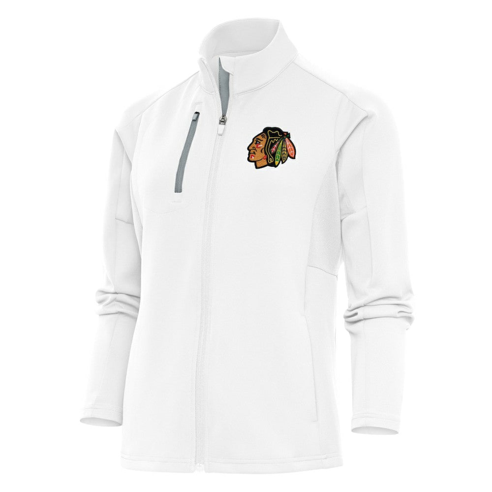 Chicago Blackhawks Antigua Women's Team Logo Generation Full-Zip Jacket - White | US 5104527
