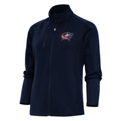 Columbus Blue Jackets Antigua Women's Team Logo Generation Full-Zip Jacket - Navy | US 5104531