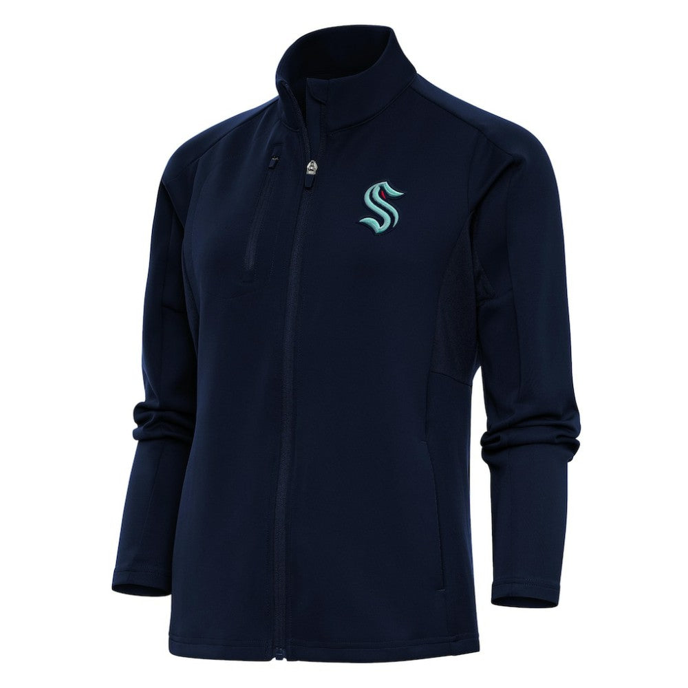 Seattle Kraken Antigua Women's Team Logo Generation Full-Zip Jacket - Navy | US 5104573