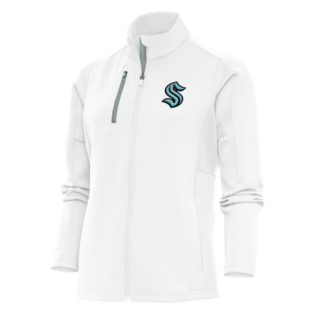 Seattle Kraken Antigua Women's Team Logo Generation Full-Zip Jacket - White | US 5104574