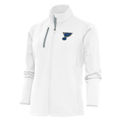 St. Louis Blues Antigua Women's Team Logo Generation Full-Zip Jacket - White | US 5104577