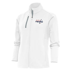Washington Capitals Antigua Women's Team Logo Generation Full-Zip Jacket - White | US 5104590
