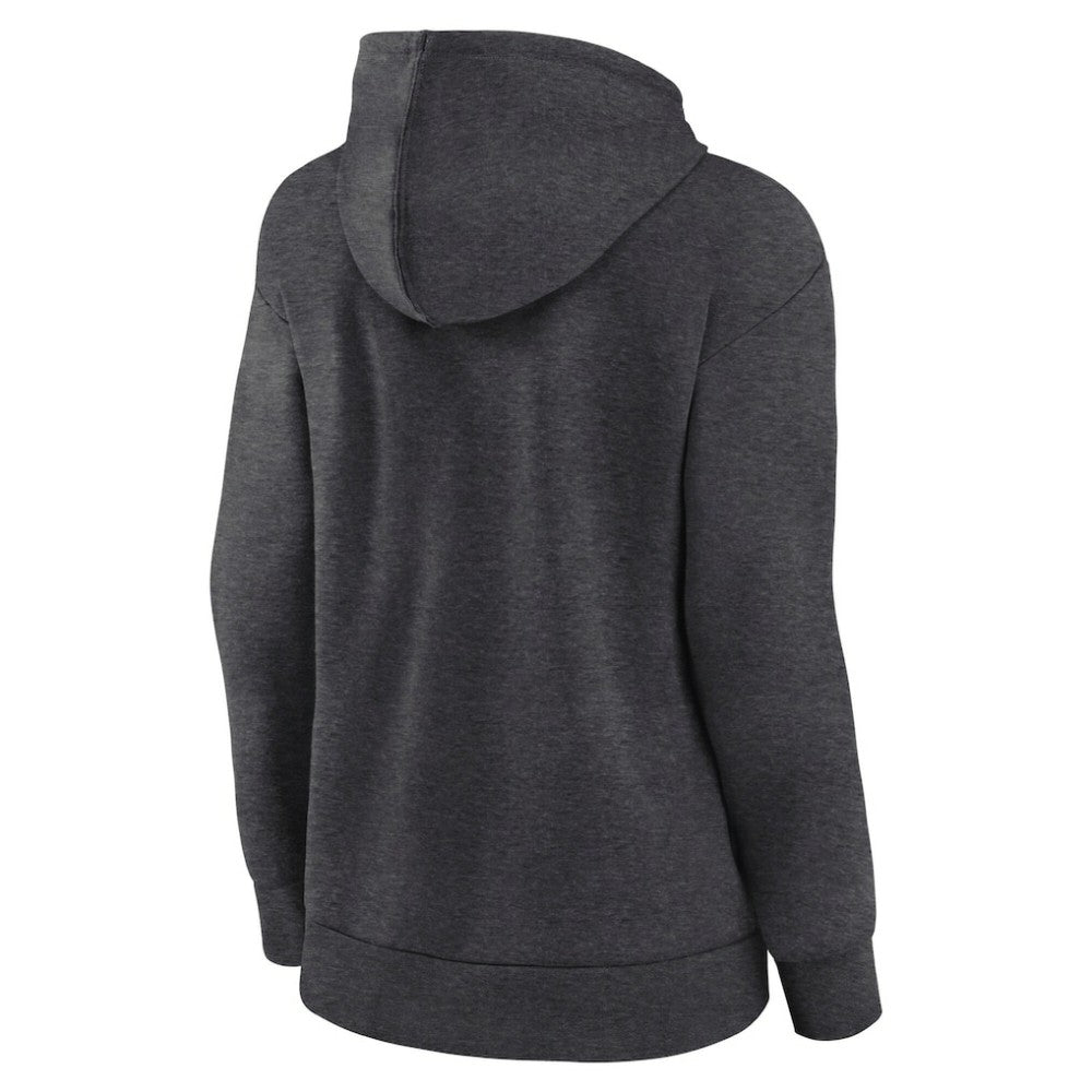 Vancouver Canucks Fanatics Women's Authentic Pro Core Secondary Fleece Pullover Hoodie - Heather Charcoal | US 5105122