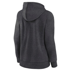 Vancouver Canucks Fanatics Women's Authentic Pro Core Secondary Fleece Pullover Hoodie - Heather Charcoal | US 5105122
