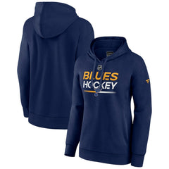 St. Louis Blues Fanatics Women's Authentic Pro Pullover Hoodie - Navy | US 5105284