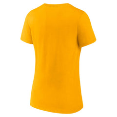Nashville Predators Fanatics Women's Authentic Pro Primary V-Neck T-Shirt - Gold | US 5105352