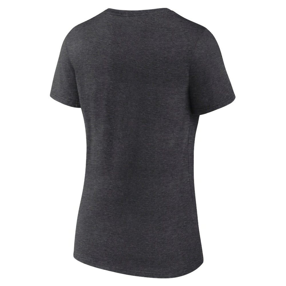 Nashville Predators Fanatics Women's Authentic Pro Primary V-Neck T-Shirt - Heather Charcoal | US 5105394