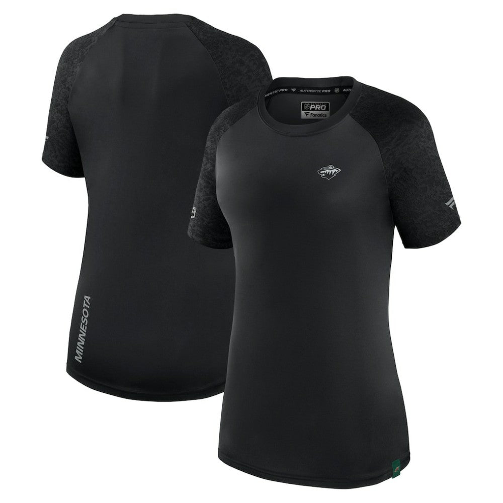 Minnesota Wild Fanatics Women's Authentic Pro Tech T-Shirt - Black | US 5105749