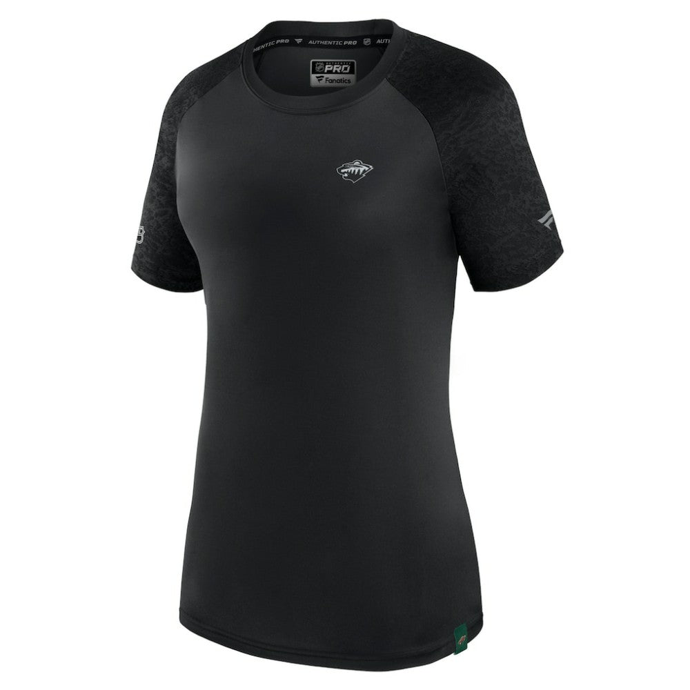 Minnesota Wild Fanatics Women's Authentic Pro Tech T-Shirt - Black | US 5105749