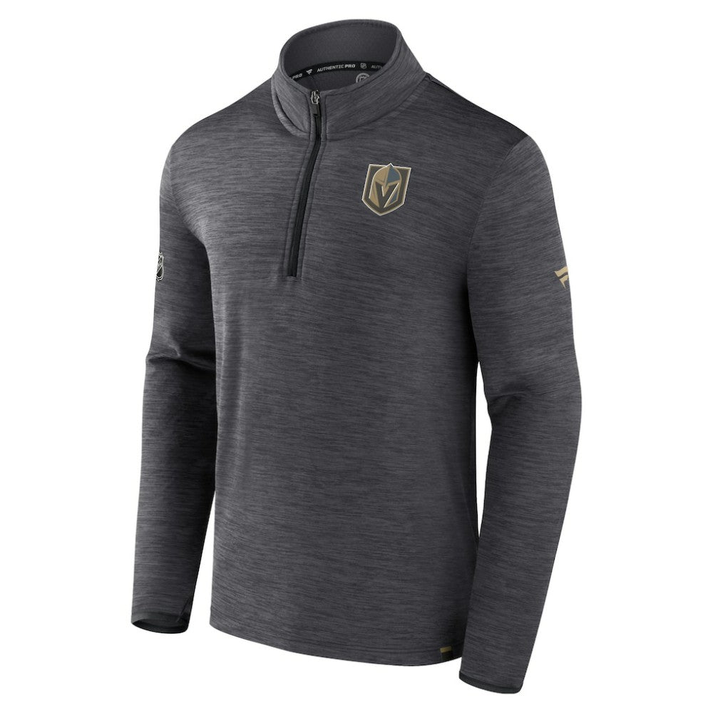 Vegas Golden Knights Fanatics Authentic Pro Quarter-Zip Pullover Top - Heather Charcoal | US 5105863