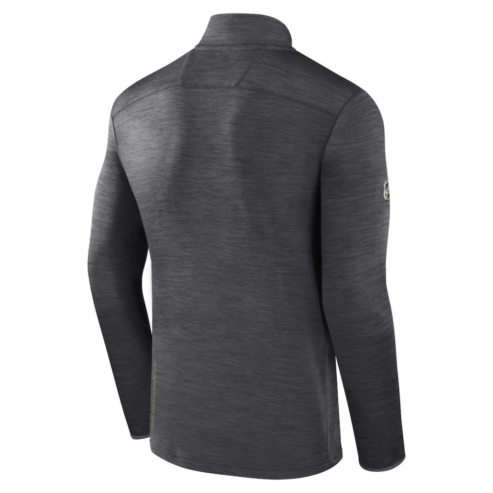 Vegas Golden Knights Fanatics Authentic Pro Quarter-Zip Pullover Top - Heather Charcoal | US 5105863